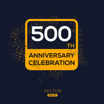 500 years anniversary celebration Design, Vector illustration.