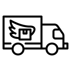 Delivery Truck line icon. Can be used for digital product, presentation, print design and more.