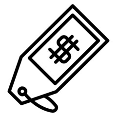 Price Tag line icon. Can be used for digital product, presentation, print design and more.