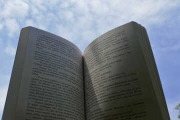 open book and sky