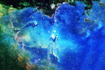 Fototapeta na wymiar A beautiful galaxy with an unusual shape. Elements of this image furnished by NASA