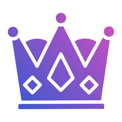 Crown flat gradient icon. Can be used for digital product, presentation, print design and more.