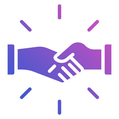 Hand Shake flat gradient icon. Can be used for digital product, presentation, print design and more.