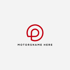 abstract logo design
concept creative logo Creative Initials Letters p