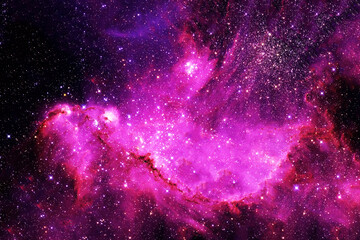 Beautiful purple space nebula. Elements of this image furnished by NASA