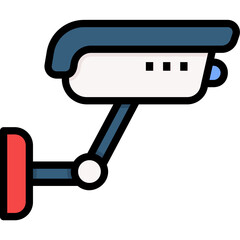 Cctv filled line color icon. Can be used for digital product, presentation, print design and more.