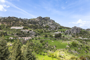Fototapeta na wymiar Sierra de Grazalema national park, mountains in Cadiz, Andalusia, Spain.