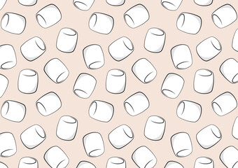 Marshmallow pattern wallpaper. background. marshmallow vector.