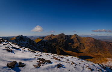 Scenic Kerry mountains in amazing light condition