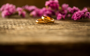 Couple wedding rings. Love