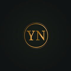 Fototapeta YN 2 letter design for logo and icon.YN monogram logo.vector illustration. obraz
