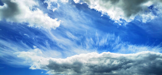 Beautiful cloudscape in the blue sky