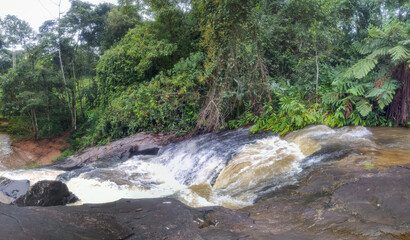 waterfall water fall river stone wall foam rapids nature rainforest leaf tree landscape protection restoration care life power sustainable