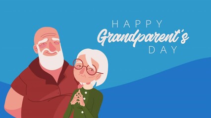 grandparents day lettering animation