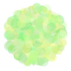 Green abstract circles random background.