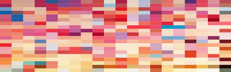 Abstract colorful gradient rectangles mosaic banner background. Vector illustration.	