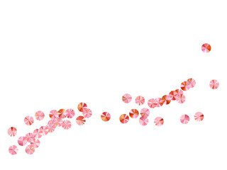 Blush pink beads confetti scatter vector illustration. International Women's Day March 8th card background. Festive sparkling foil particles holiday decoration. Confetti for Mother's day.