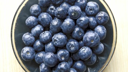 wild blueberries. Ecological product. Useful vitamins. Wild berry. Ingredient for jam. View from above. Close-up. 