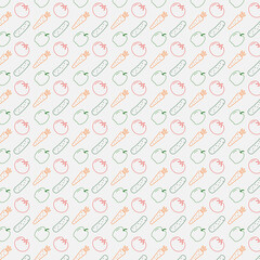 Seamless pattern of vegetables