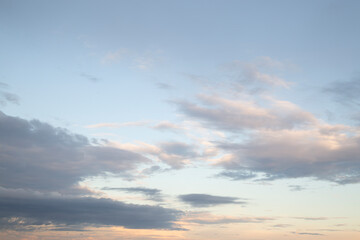 Naklejka na ściany i meble The background of a beautiful evening sky.Beautiful evening landscape.