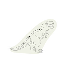 tyrannosaurus sketch vector illustration 