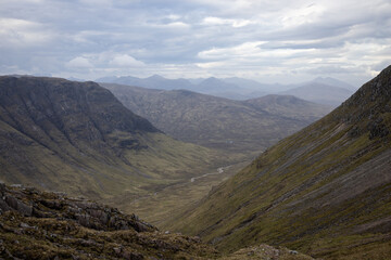 Hiking at Buachaille Etive Mor in Glencoe in the Highlands of Scotland