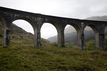 Fototapeta na wymiar Glenfinnan Viaduct in the Highlands of Scotland