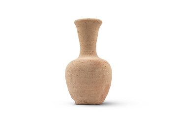 pottery jug isolated on white background