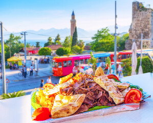 Taste of doner kebab, Antalya, Turkey
