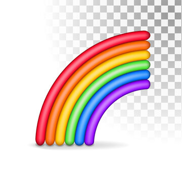 Rainbow emoji vector icon. Gay Pride Flag. Isolated rainbow emoticon