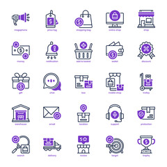 Marketplace icon pack for your website design, logo, app, UI. Marketplace icon mix line and solid design. Vector graphics illustration and editable stroke.