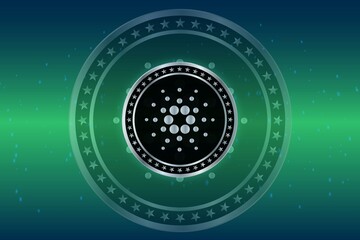 cardano virtual currency image. 3d illustrations