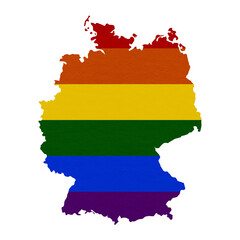 Obraz premium Sublimation textured background in colors of LGBT flag on white background. Germany