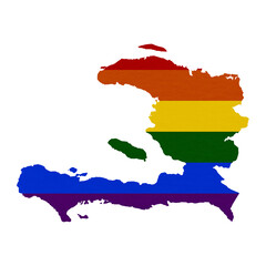 Fototapeta premium Sublimation textured background in colors of LGBT flag on white background. Haiti