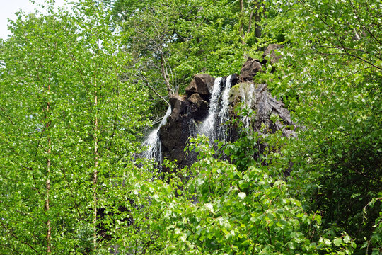 Bad Harzburg Radau-Wasserfall zwischen Bäumen