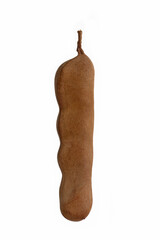 The exotic tamarind on a white background