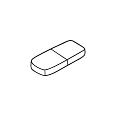 vector kids Coloring page with outline doodle rubber