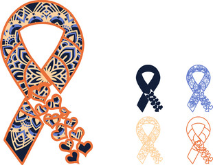 Design -mandala consists of 4 layers. Great for laser cutting machines. Cut each layer and glue together with glue. . You can change the color and size of the design.
