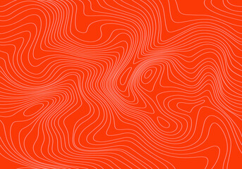 Seamless Pattern with Linear Stylized Salmon Fish Fillet Texture. Abstract Vector Background for Fish Packaging, Sushi Restaurants and Menu Design