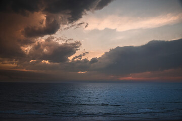 coucher du soleil &agrave; Biarritz