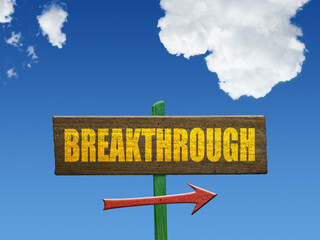 Breakthrough text for new idea concept.