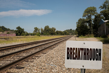 Breakthrough text for new idea concept.