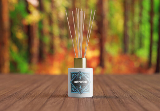Reed Diffuser Glass Bottle Mockup