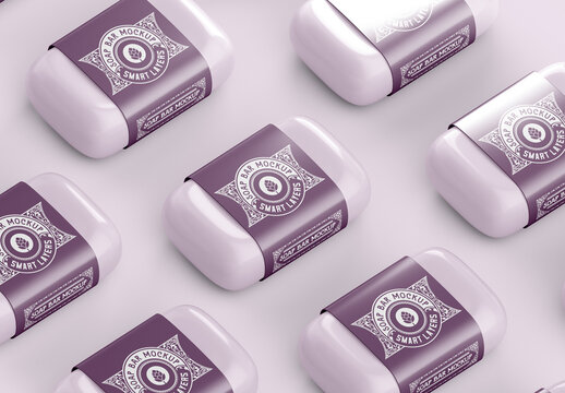 Set Soap Bar Package Mockup