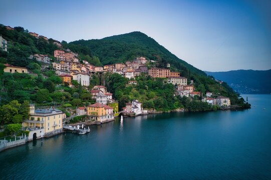 The famous bridge in Nesso, Italy. 