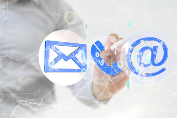 mail communication support contact concept service