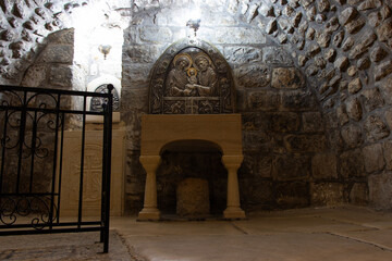 Birth place of the Virgin Mary in Jerusalem old city, near the Lions Gate - Israel. Holy land