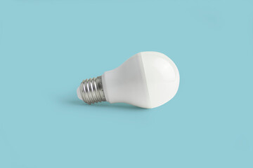light bulb isolated on blue background