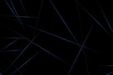 Abstract black with blue lines, triangles background modern design. Vector illustration EPS 10.