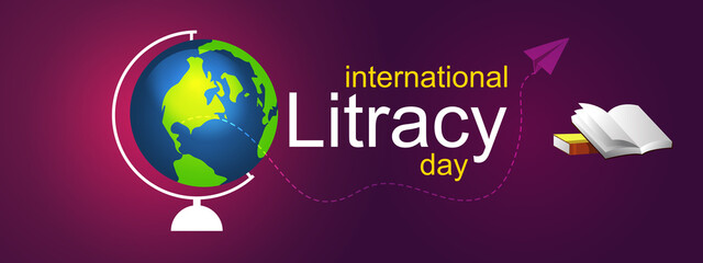 International day for Literacy Banner Design 
